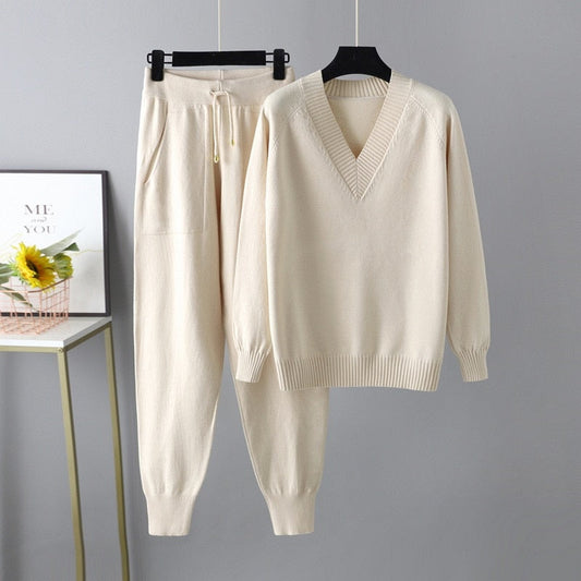 Vitoria - Luksusowy zestaw sweter i spodnie
